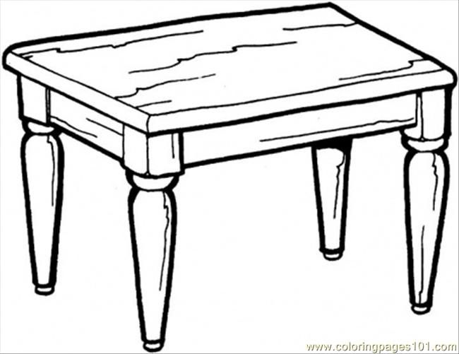 Kitchen table coloring page
