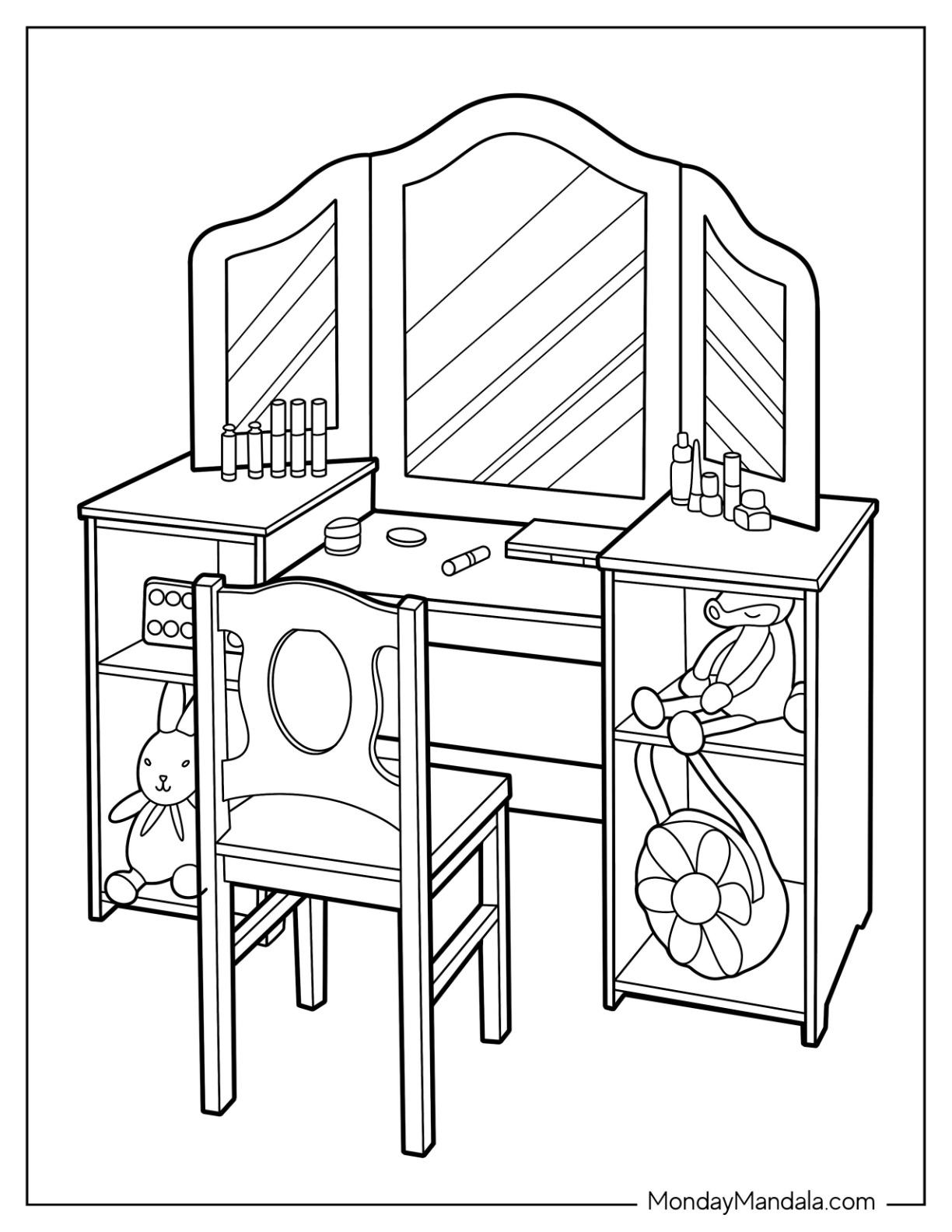 Makeup coloring pages free pdf printables