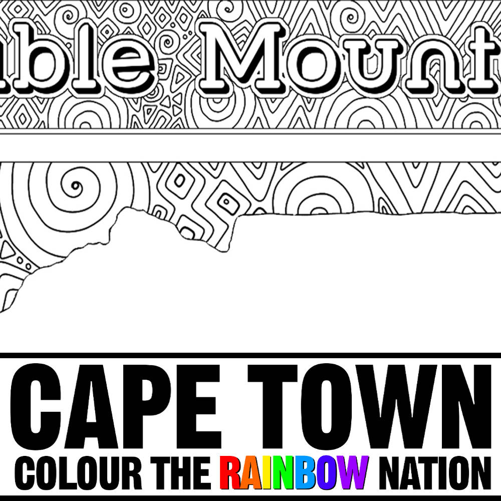 Cape town table mountain colouring pages
