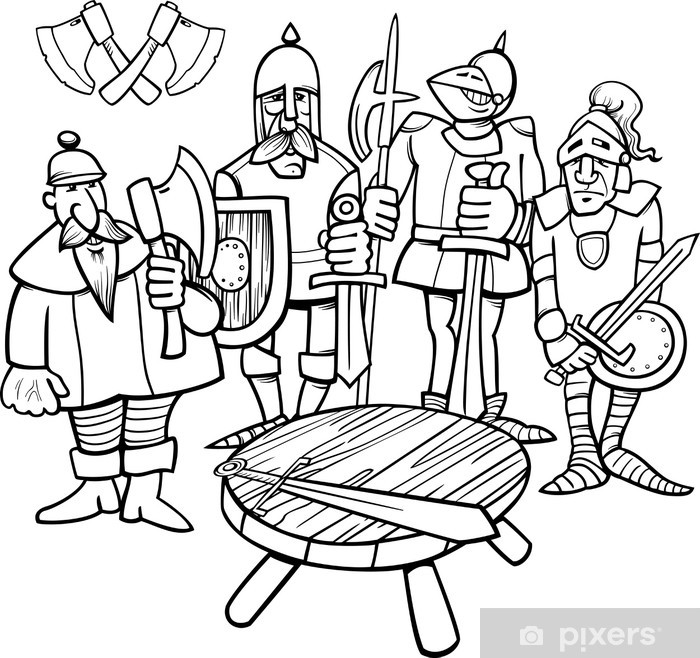 Poster knights of the round table loring page
