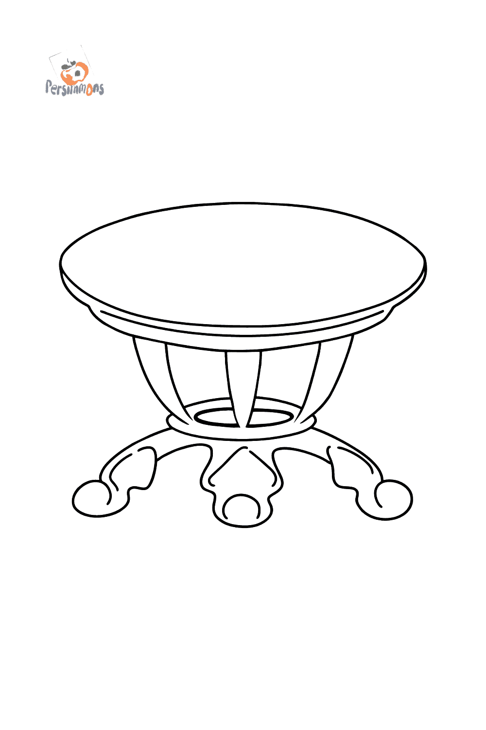 Dining table coloring page â for kids online or printable for free
