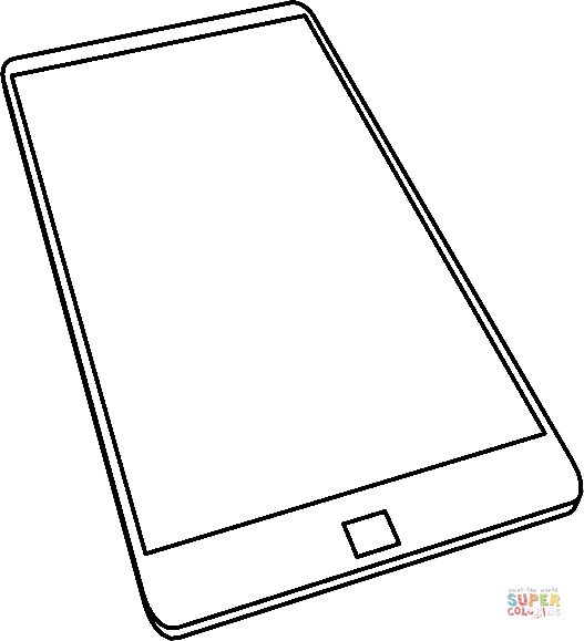 A simple smartphone coloring page free printable coloring pages