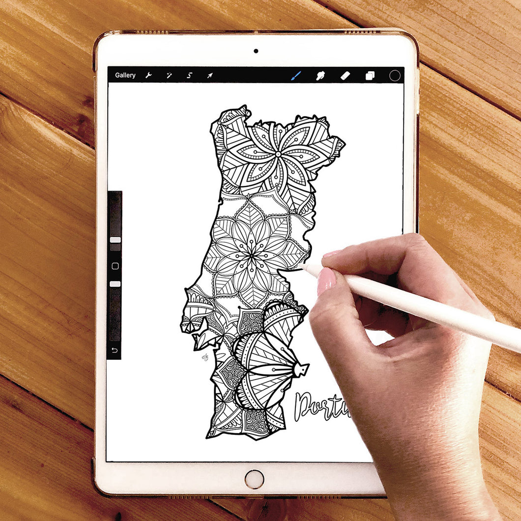 Coloring pages portugal map â ta muchly