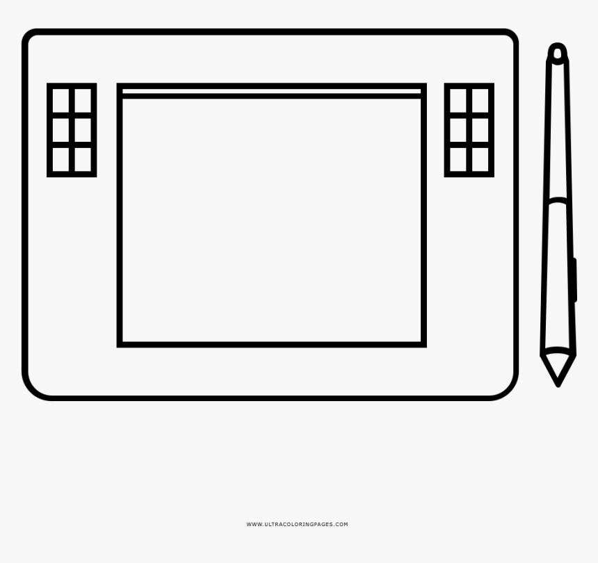 Drawing tablet coloring page