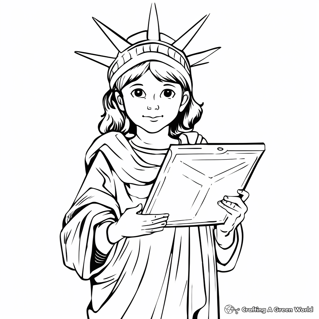 Statue of liberty coloring pages
