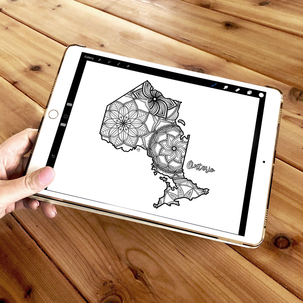 Coloring pages ontario canada map â ta muchly