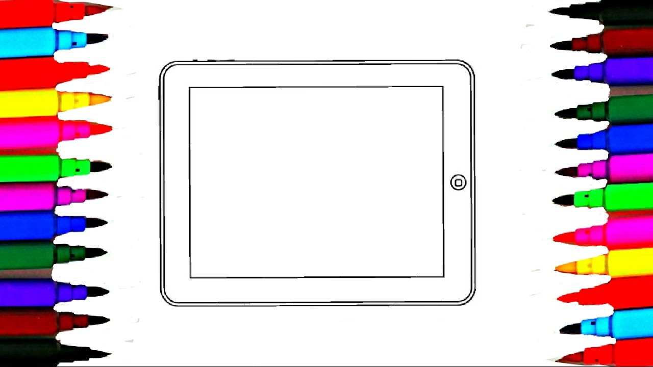 Coloring pages ipad tablet pc l puter drawing pages to color for kids l learn rainbow colors