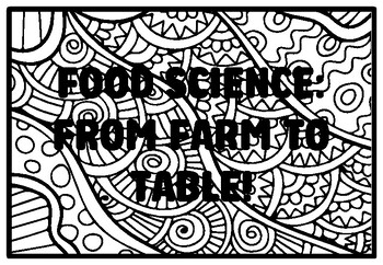 Food science from farm to table high school science coloring pages