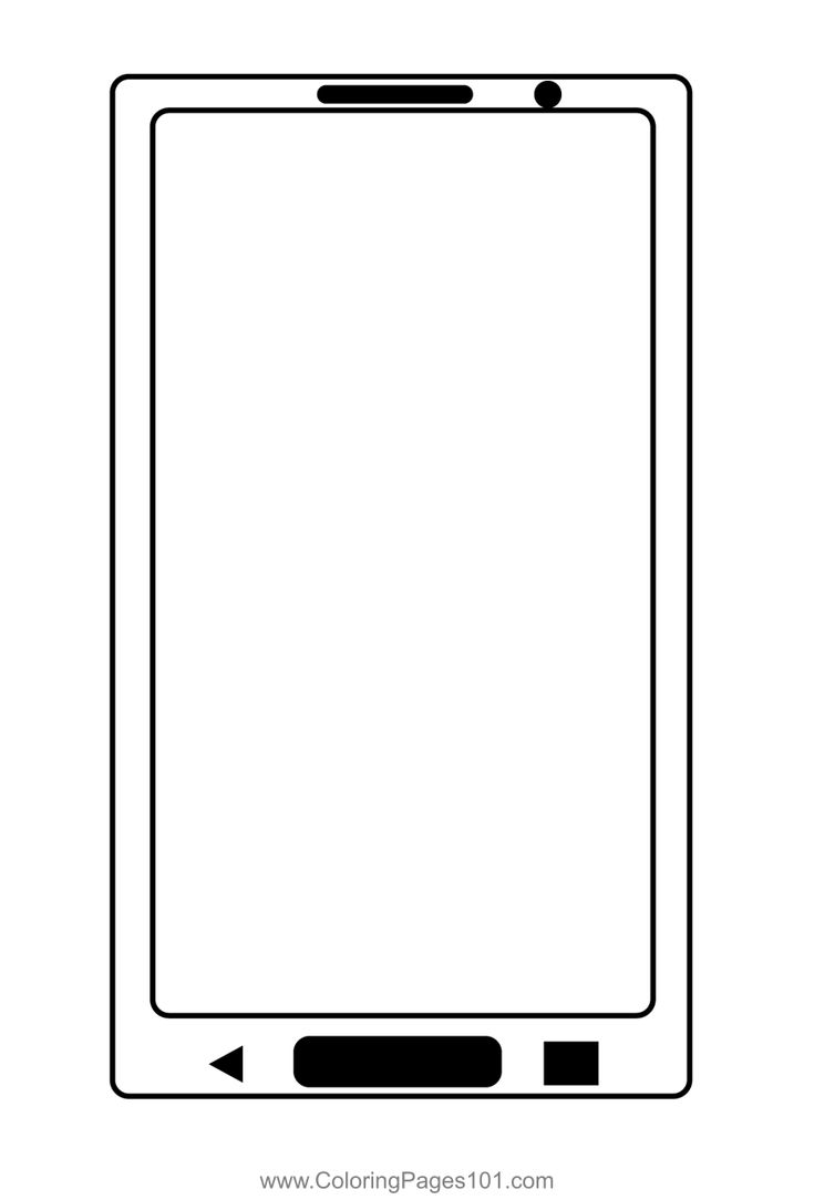 Smartphone coloring page coloring pages coloring pages for kids printable coloring pages