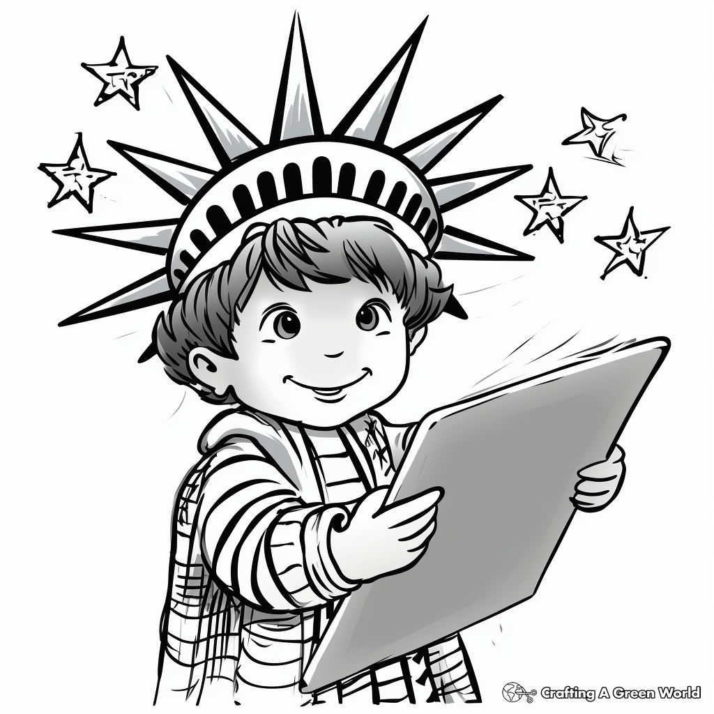 Statue of liberty coloring pages