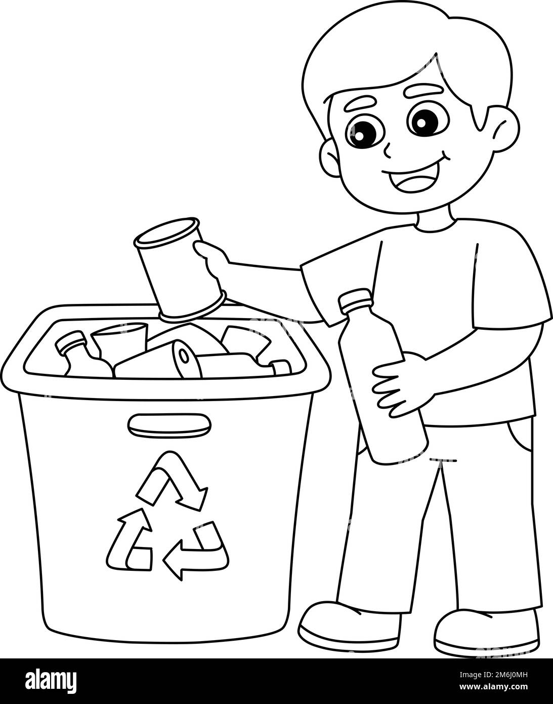 Nião reciclando imãgen vectorial de stock
