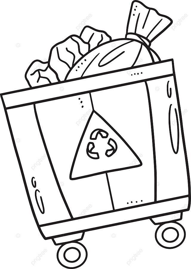 Dibujo de pãgina para colorear contenedor basura aislado niãos barril vector png dibujos dibujo de ala dibujo de basura dibujo de anillo png y vector para dcargar gratis