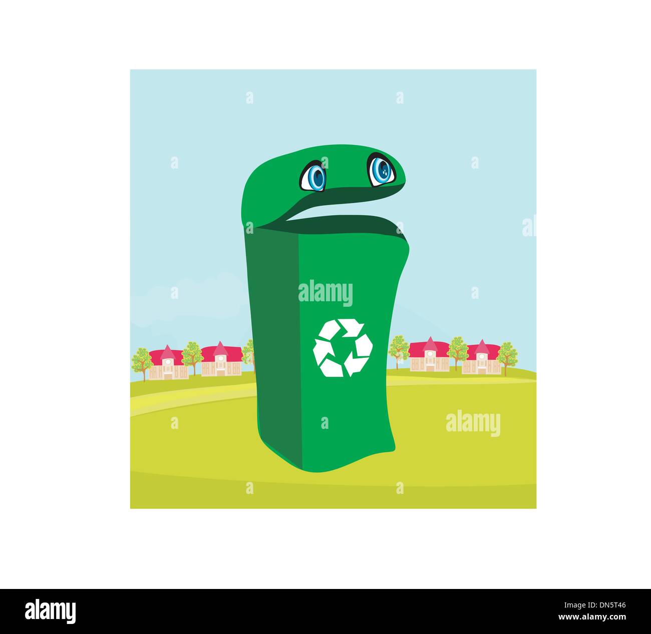 Tacho de reciclaje imãgen vectorial de stock