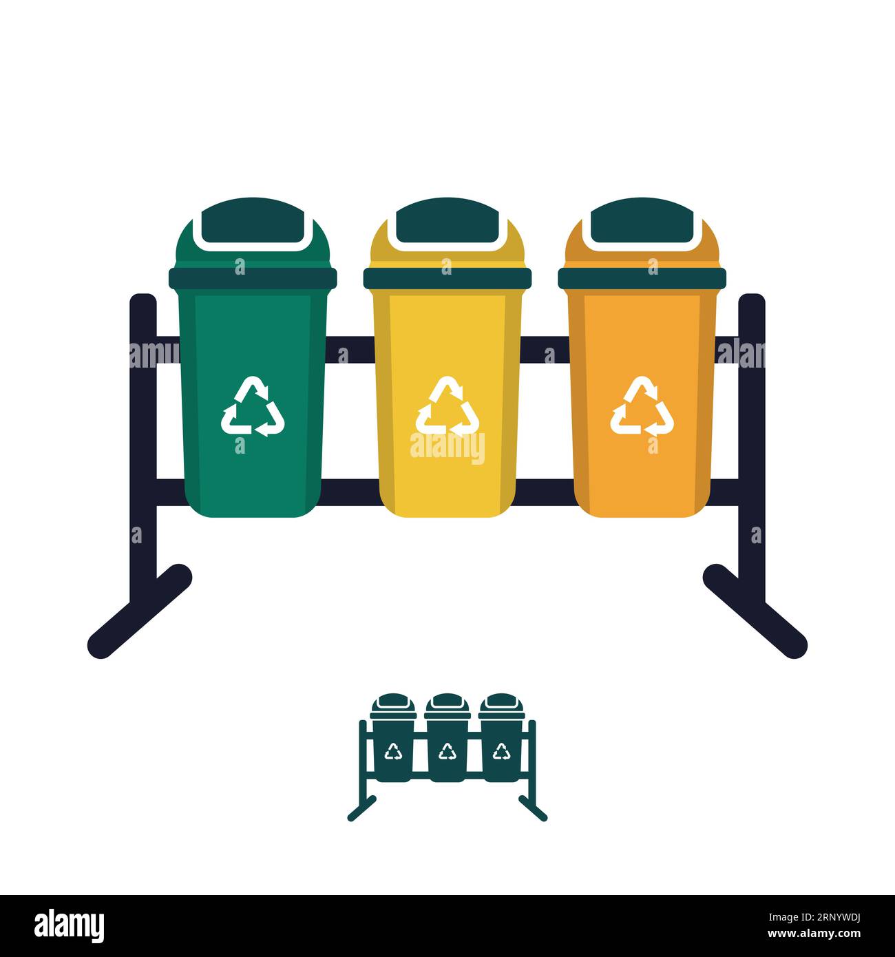 Tacho de reciclaje imãgen vectorial de stock