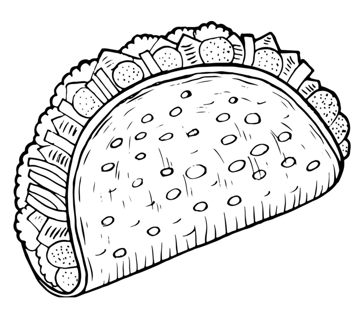 Taco coloring pages