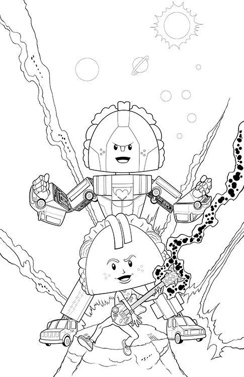 Punk taco volume and punk taco coloring book by adam wallenta â