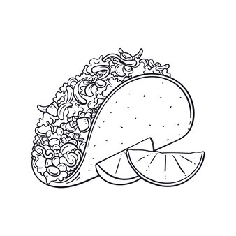 Taco coloring images