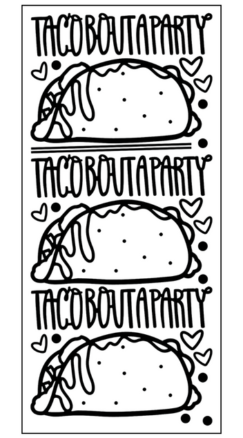 Taco outline sticker