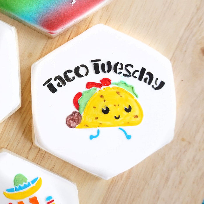 Taco tuesday pyo stencil â the cookie countess