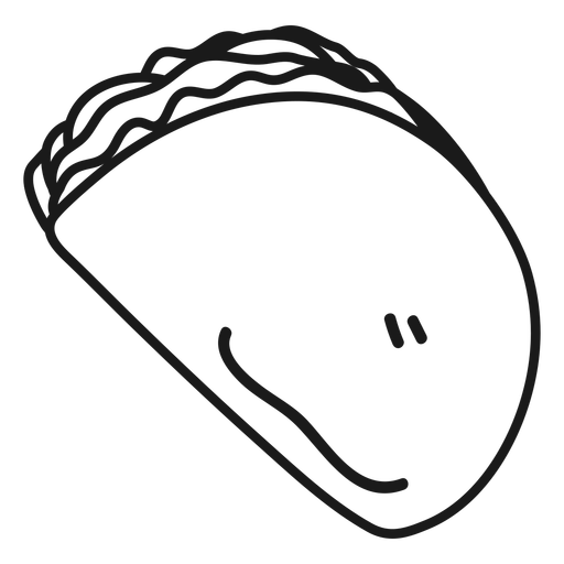 Mexican taco stroke png svg design for t