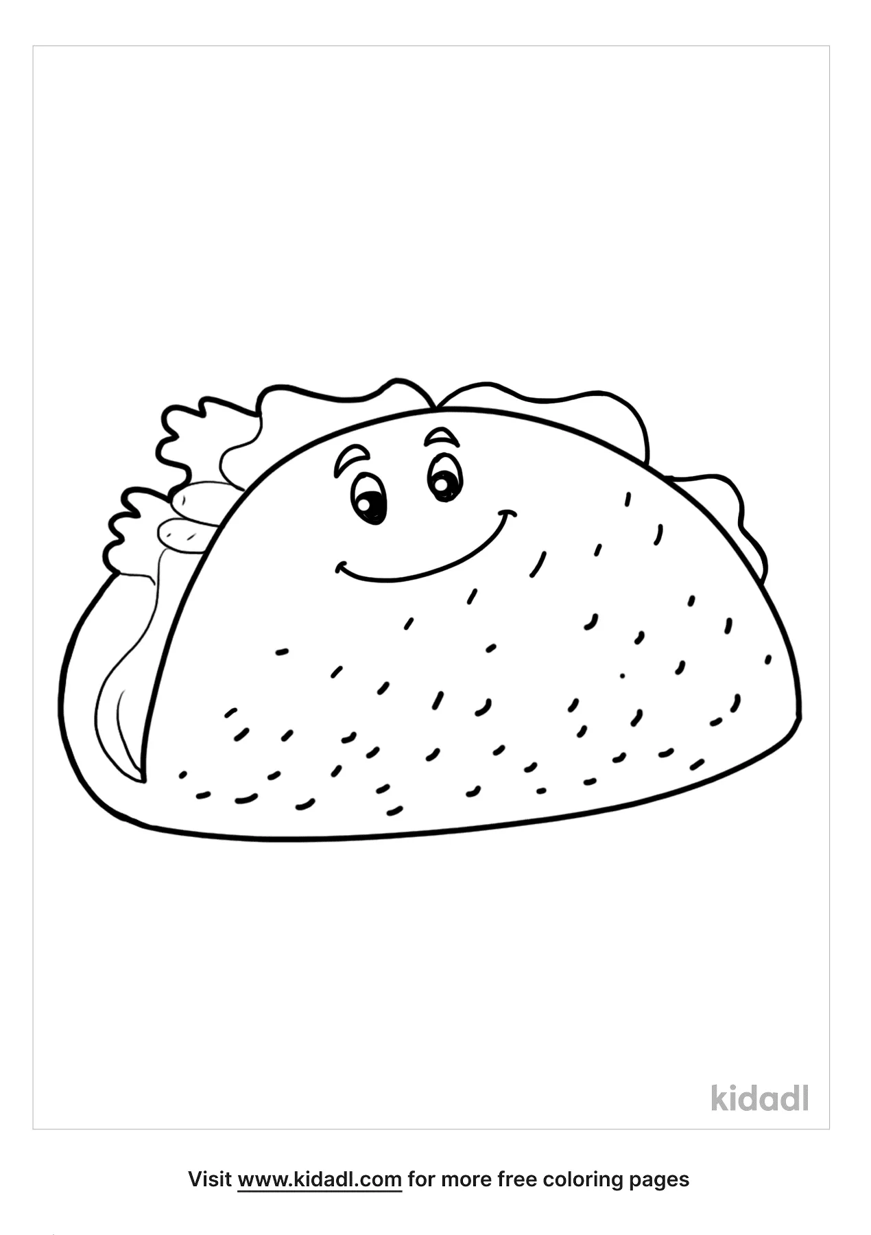 Free taco coloring page coloring page printables