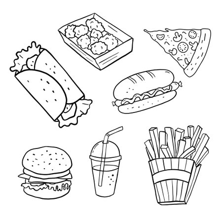 Coloring pages kids food stock vector illustration and royalty free coloring pages kids food clipart