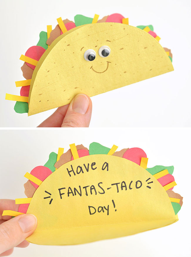 Taco craft easy paper taco craft for kids