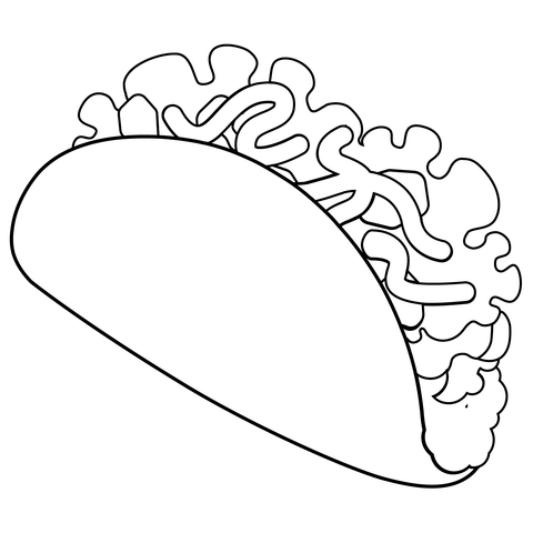 Taco emoji coloring page free printable coloring pages