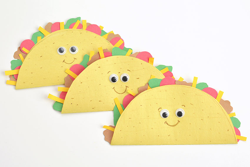 Taco craft easy paper taco craft for kids