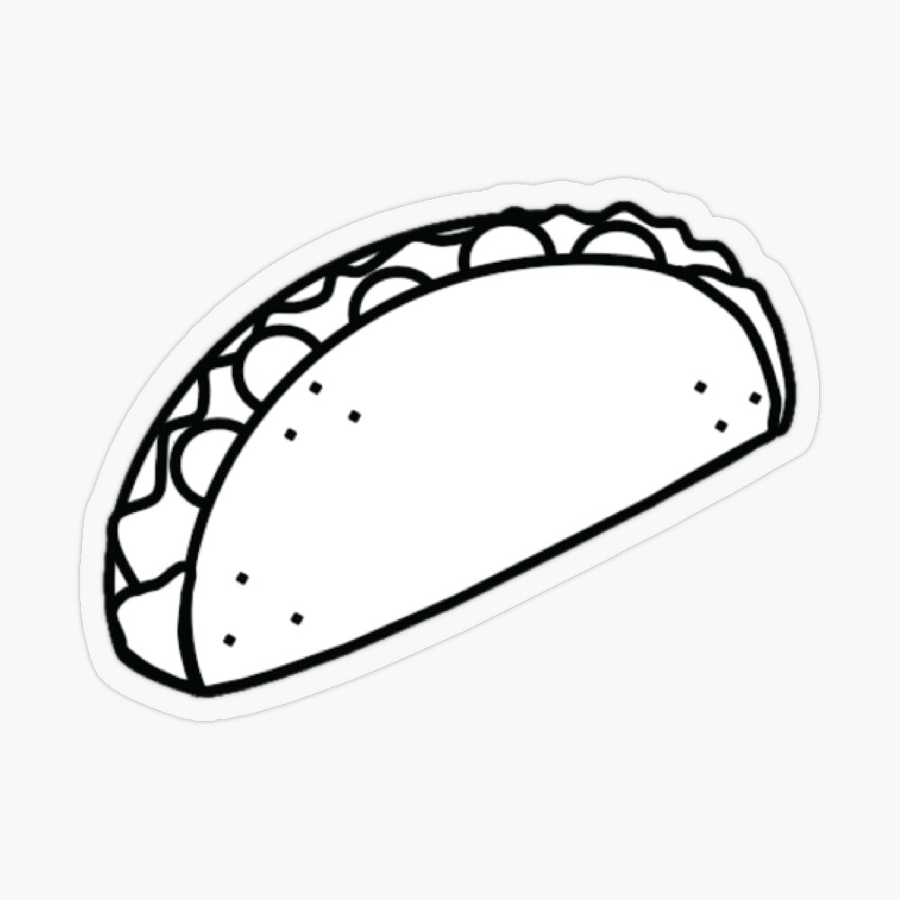 Happy taco lover sticker for sale by art