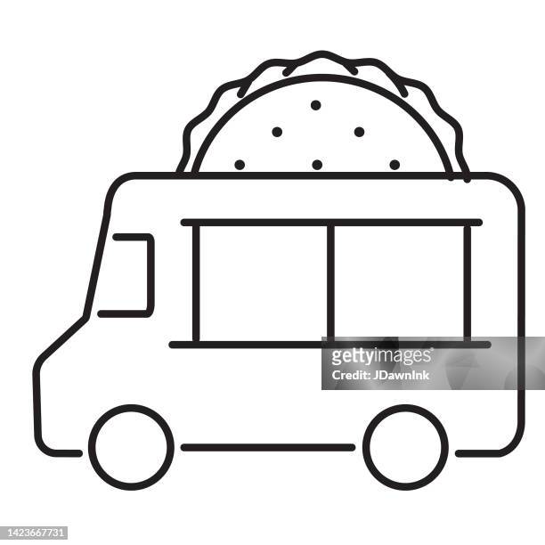 Taco truck illustration stock photos high