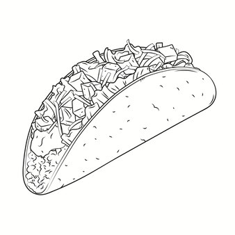 Taco silhouette images
