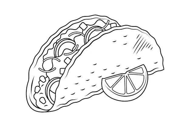 Taco coloring images