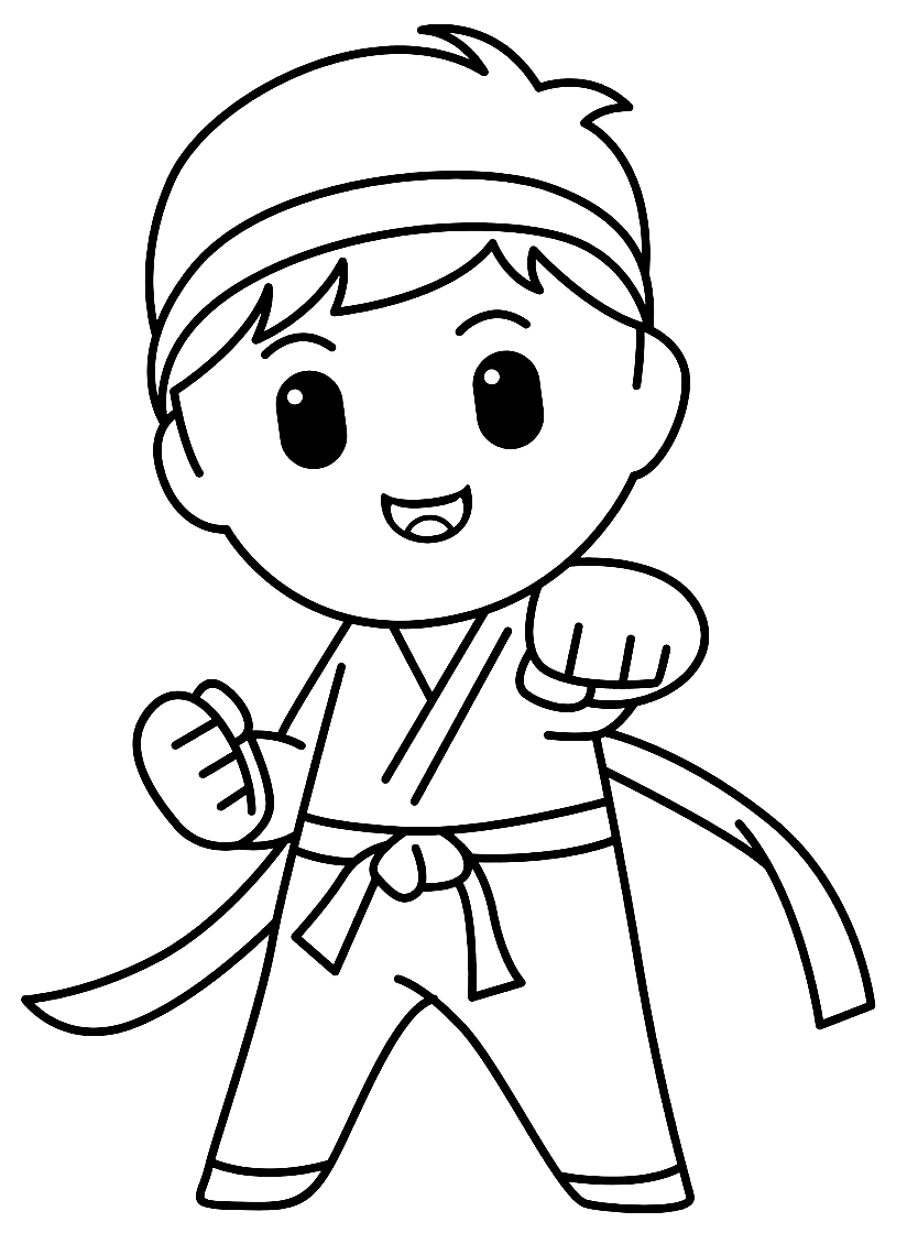 Martial arts coloring pages printable for free download