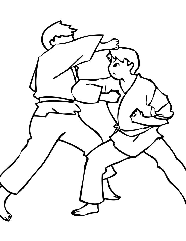 Color karate coloring pages for kids coloring pages karate