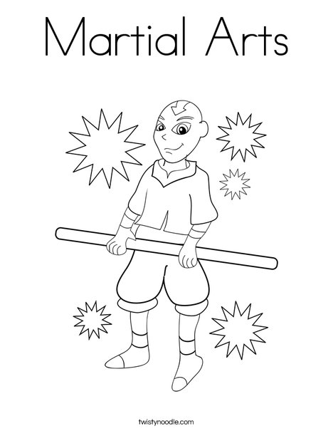 Martial arts coloring page