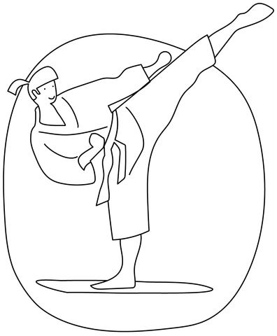 Karate coloring page free printable coloring pages