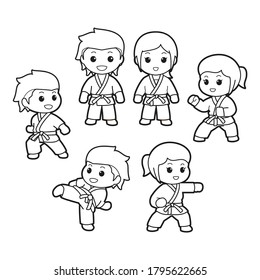Kids martial arts cartoon photos images and pictures