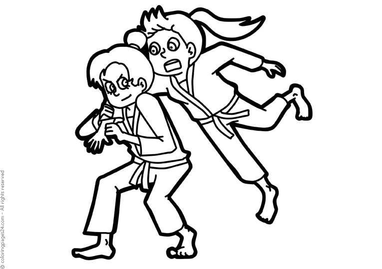 Martial arts coloring pages