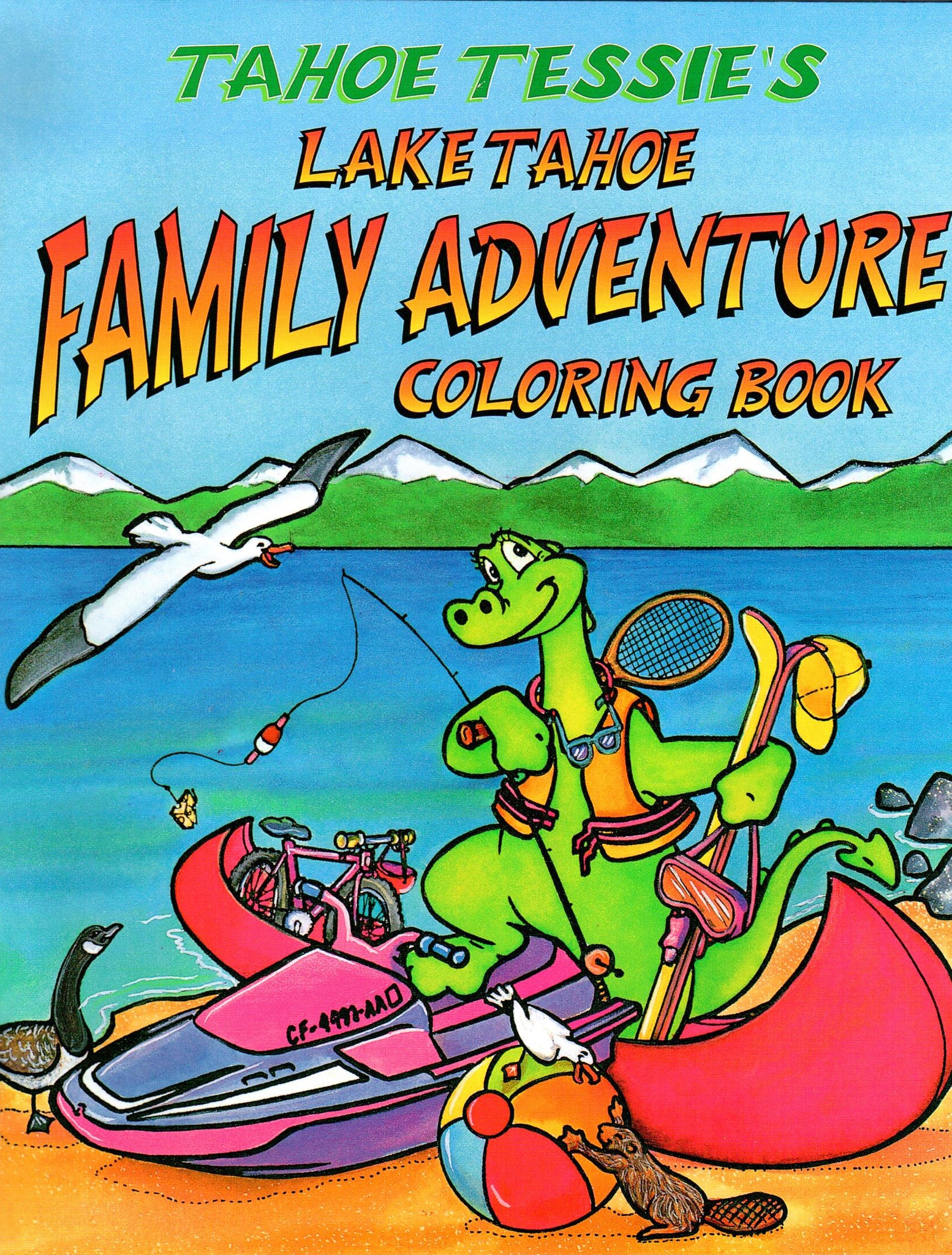 Souvenir tahoe tessies lake tahoe family adventure coloring book