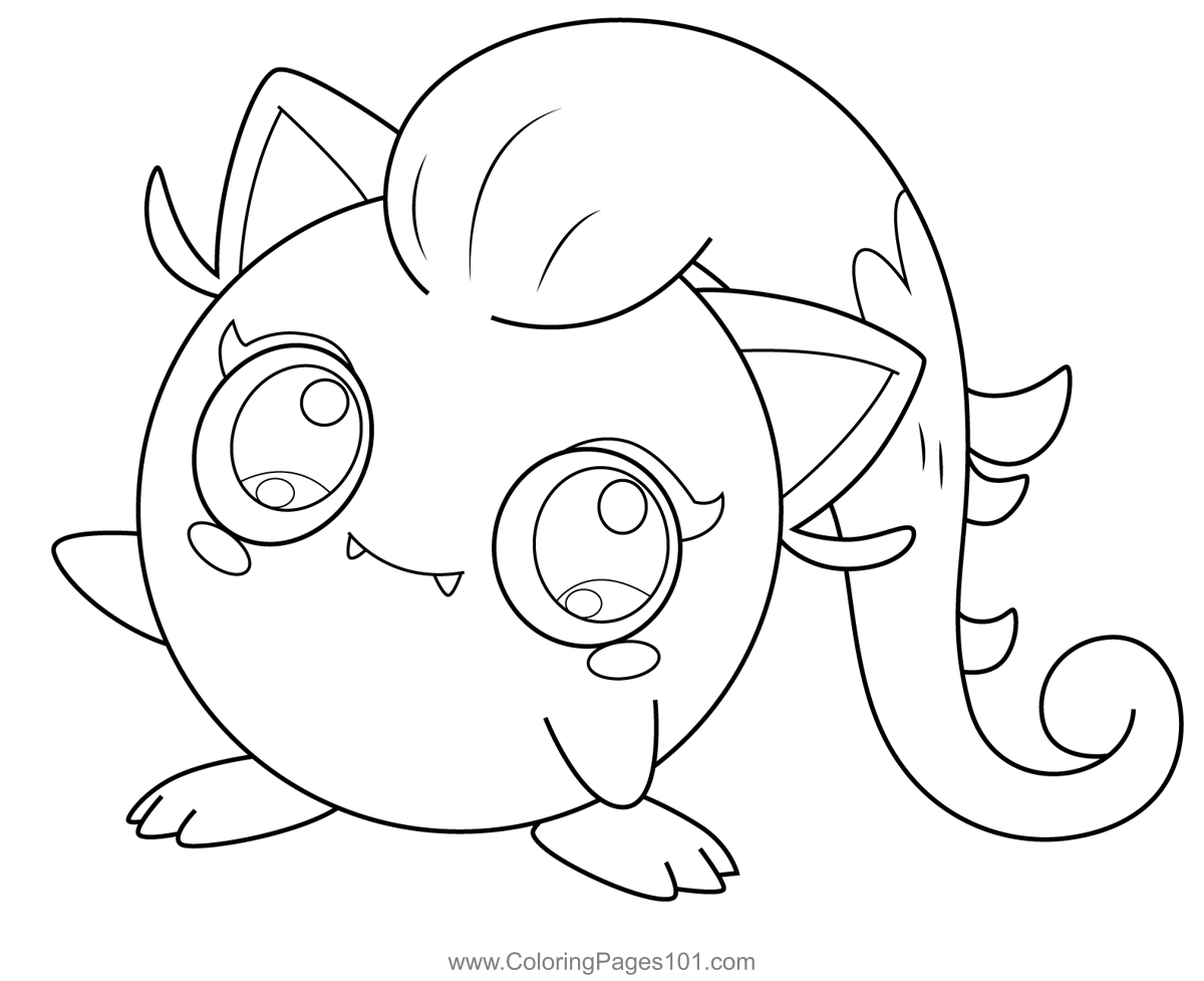 Scream tail pokemon coloring page for kids