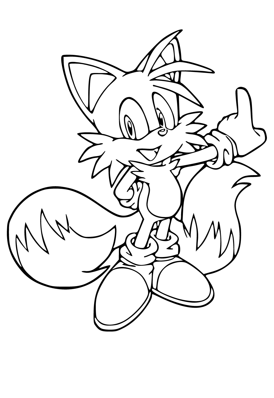 Free printable sonic tails coloring page sheet and picture for adults and kids girls and boys
