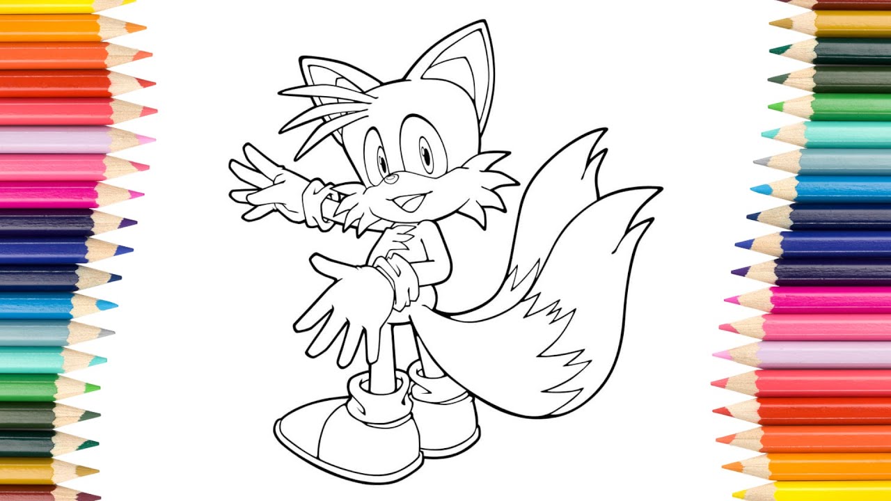 Classic tails coloring page