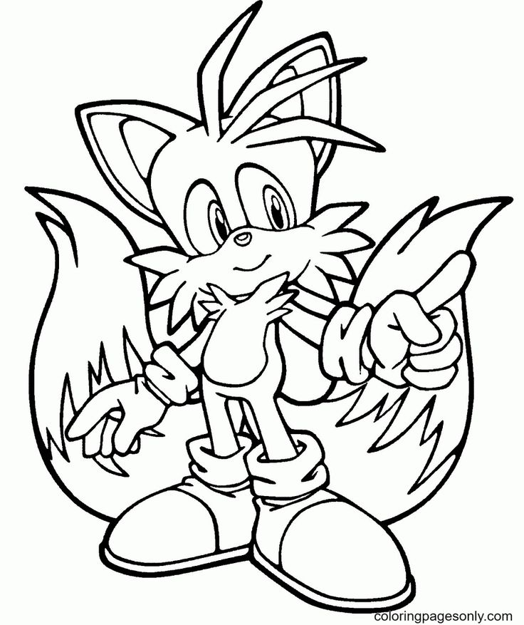 Pin en tails coloring pages