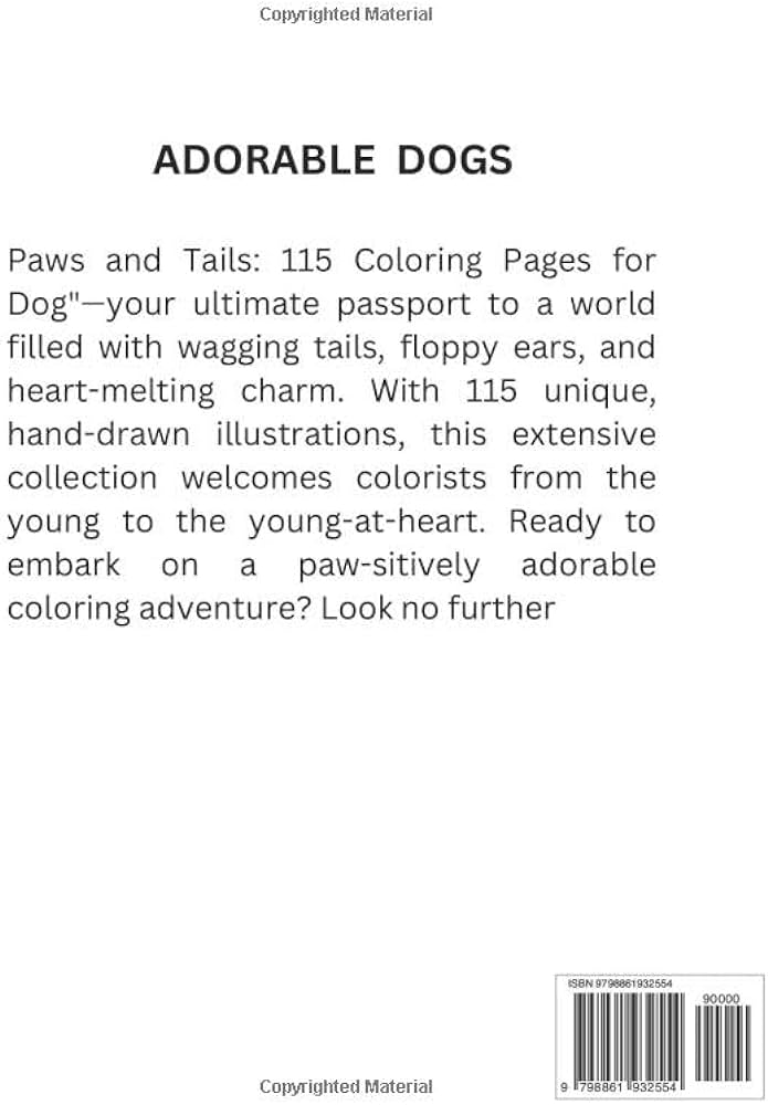 Paws and tails coloring pages gorre michael libri