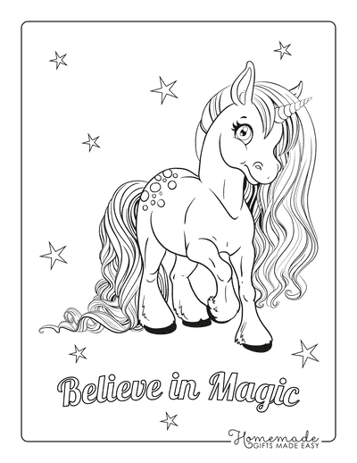 Magical unicorn coloring pages for kids adults