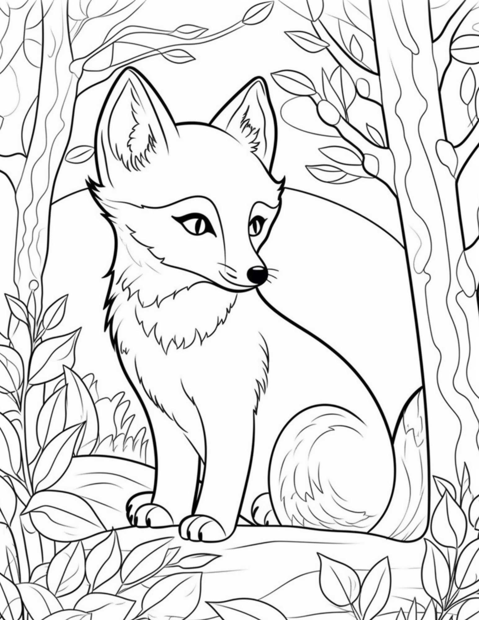 Gorgeous and free fox coloring pages for all ages