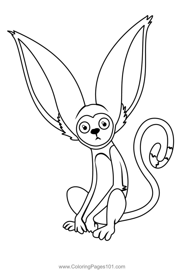 Momo from avatar the last airbender coloring page avatar the last airbender avatar tattoo coloring pages