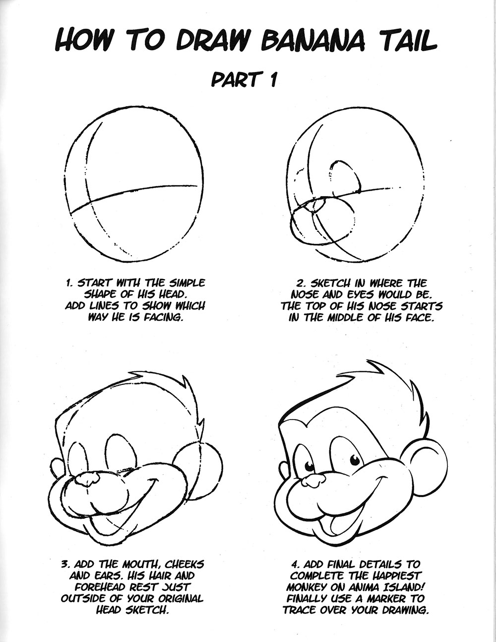 How to draw banana tail