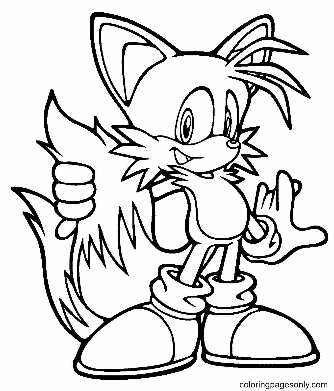 Tails coloring pages printable for free download